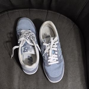 New Balance Light Blue and White Athletic Shoes